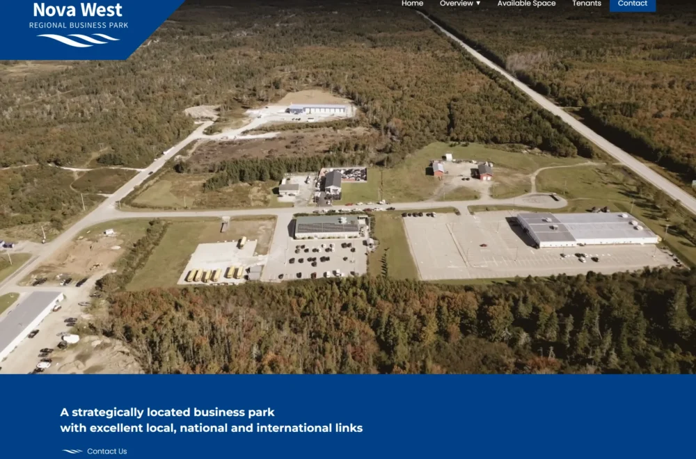 Screenshot of Nova West Business Park website