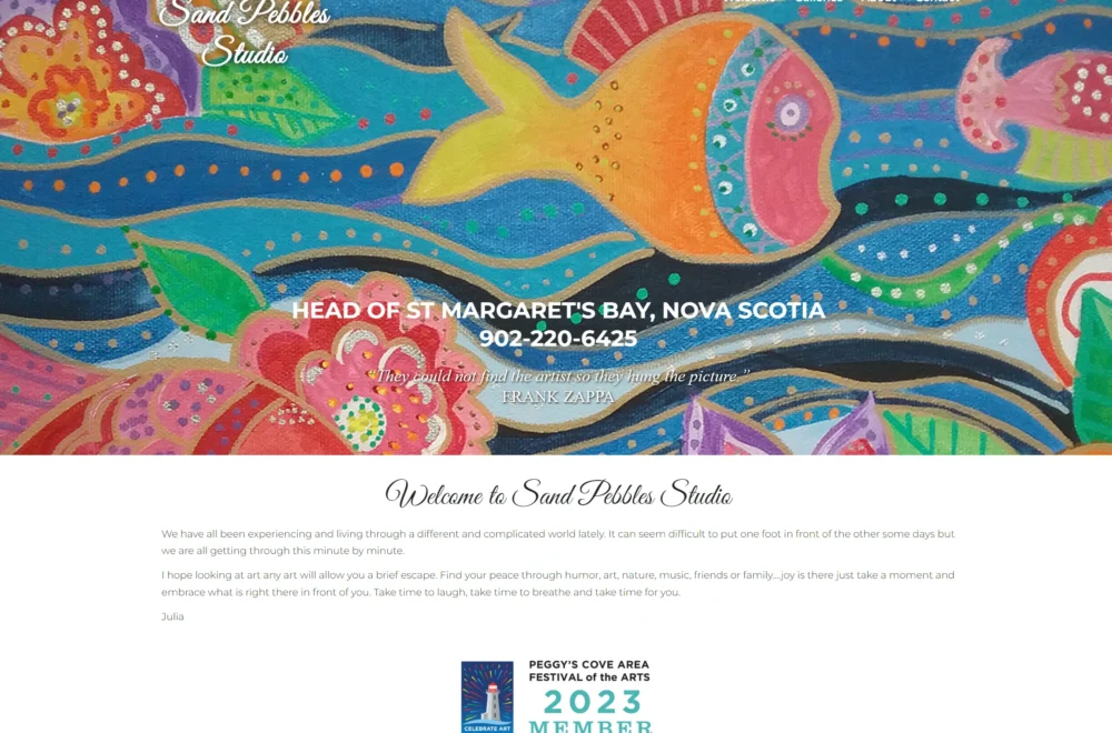 Screenshot of Sandpebble Studios website